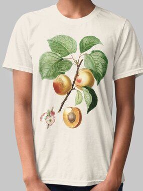 Apricot Vintage Floral Print Short Sleeve Graphic Tee T-shirt S-XXL